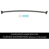 image:imageiDesign Curved Metal Shower Curtain Rod Adjustable Customizable Curtain Rod for Bathtub Stall Closet Doorway 4172 Inches Matte Black79077Matte Black