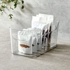 image:imageiDesign Divided Fridge Organizer Bin with Handles Clear  Refrigerator or Freezer Bin