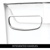 image:imageiDesign Divided Fridge Organizer Bin with Handles Clear  Refrigerator or Freezer Bin