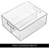 image:imageiDesign Divided Pantry Bin Clear  Kitchen Storage Organize Snacks and ProducePack of 1