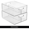 image:imageiDesign Divided Pantry Bin Clear  Kitchen Storage Organize Snacks and ProducePack of 1