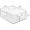 image:imageiDesign Divided Pantry Bin Clear  Kitchen Storage Organize Snacks and ProducePack of 1