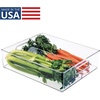 image:imageiDesign Divided Pantry Bin with Handle Clear  For Pantry For Refrigerator For FreezerPack of 1