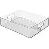image:imageiDesign Divided Pantry Bin with Handle Clear  For Pantry For Refrigerator For FreezerPack of 1