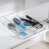 image:imageiDesign Divided Pantry Bin with Handle Clear  For Pantry For Refrigerator For FreezerPack of 3