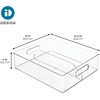 image:imageiDesign Divided Pantry Bin with Handle Clear  For Pantry For Refrigerator For FreezerPack of 3