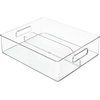 image:imageiDesign Divided Pantry Bin with Handle Clear  For Pantry For Refrigerator For FreezerPack of 6