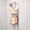 image:imageiDesign Everett Metal Hanging Shower Caddy Bath Organizer Holds Shampoo Razors Conditioner Soap 101 x 388 x 23 SatinSatin