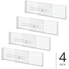 image:imageiDesign Expandable Deep Drawer Dividers Set of 8 Clear  Kitchen Dresser Desk DrawersPack of 4