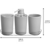 image:imageiDesign Fluted Soap Dispenser GrayClear  Kitchen or BathroomGrayClear