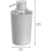 image:imageiDesign Fluted Soap Dispenser GrayClear  Kitchen or BathroomGrayClear