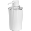 image:imageiDesign Fluted Toothbrush Holder WhiteClear  Removable DividerWhite Clear