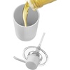 image:imageiDesign Fluted Toothbrush Holder WhiteClear  Removable DividerWhite Clear