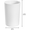 image:imageiDesign Fluted Toothbrush Holder WhiteClear  Removable DividerWhite Clear