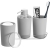 image:imageiDesign Fluted Toothbrush Holder with Removable Divider  BlackClearBlackClear