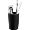 image:imageiDesign Fluted Toothbrush Holder with Removable Divider  BlackClearBlackClear