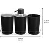 image:imageiDesign Fluted Toothbrush Holder with Removable Divider  BlackClearBlackClear