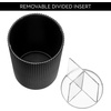 image:imageiDesign Fluted Toothbrush Holder with Removable Divider  BlackClearBlackClear