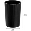 image:imageiDesign Fluted Toothbrush Holder with Removable Divider  BlackClearBlackClear