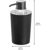 image:imageiDesign Fluted Toothbrush Holder with Removable Divider  BlackClearBlackClear