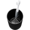 image:imageiDesign Fluted Toothbrush Holder with Removable Divider  BlackClearBlackClear