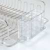 image:imageiDesign Forma Lupe Stainless Steel Metal Sink Dish Drainer Plastic Tray Kitchen Drying Rack For Glasses Silverware Bowls Plates 133 x 175 x 52 BronzeStainless