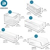 image:imageiDesign Fridge Storage Bin Set Set of 8 Clear  Includes Bins with Handles Water Bottle Holder