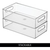 image:imageiDesign Fridge Storage Bin Set with a Soda Can Dispenser Set of 4  Clear  Made in USABin Set