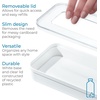 image:imageiDesign Gallon Bag Organizer ClearWhite  Plastic Food Storage Bag Holder For Kitchen DrawerGallon Bag Holder