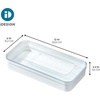 image:imageiDesign Gallon Bag Organizer ClearWhite  Plastic Food Storage Bag Holder For Kitchen DrawerGallon Bag Holder