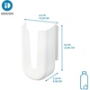 image:imageiDesign Gallon Bag Organizer ClearWhite  Plastic Food Storage Bag Holder For Kitchen DrawerGrocery Bag Holder