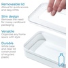 image:imageiDesign Gallon Bag Organizer ClearWhite  Plastic Food Storage Bag Holder For Kitchen DrawerSandwich Bag Holder