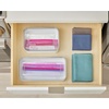 image:imageiDesign Gallon Bag Organizer ClearWhite  Plastic Food Storage Bag Holder For Kitchen DrawerSandwich Bag Holder
