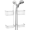 image:imageiDesign Hanging Handheld Shower Hose Caddy Chrome  Storage for Shampoo Conditioner Body WashChrome