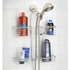 image:imageiDesign Hanging Handheld Shower Hose Caddy Chrome  Storage for Shampoo Conditioner Body WashChrome