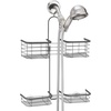 image:imageiDesign Hanging Handheld Shower Hose Caddy Chrome  Storage for Shampoo Conditioner Body WashGraphite