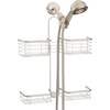 image:imageiDesign Hanging Handheld Shower Hose Caddy Chrome  Storage for Shampoo Conditioner Body WashSatin