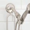 image:imageiDesign Hanging Handheld Shower Hose Caddy Chrome  Storage for Shampoo Conditioner Body WashSatin