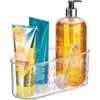 image:imageiDesign Hanging Suction Shower Caddy Basket Clear  Bathroom Storage Made in USA1025 x 375 x 4