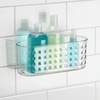image:imageiDesign Hanging Suction Shower Caddy Basket Clear  Bathroom Storage Made in USA1025 x 375 x 4