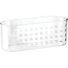 image:imageiDesign Hanging Suction Shower Caddy Basket Clear  Bathroom Storage Made in USA1025 x 375 x 4