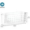 image:imageiDesign Hanging Suction Shower Caddy Basket Clear  Bathroom Storage Made in USA1025 x 375 x 4
