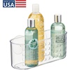 image:imageiDesign Hanging Suction Shower Caddy Basket Clear  Bathroom Storage Made in USA1025 x 375 x 4