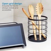 image:imageiDesign Kitchen Crock Utensil Holder Matte Black Steel  For CountertopPack of 1