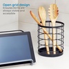 image:imageiDesign Kitchen Crock Utensil Holder Matte Black Steel  For CountertopPack of 2