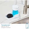 image:imageiDesign Kitchen Sink Caddy Sponge Holder WhiteClear  Plastic With Soap Dispenser