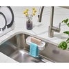 image:imageiDesign Kitchen Sink Caddy for Countertop White  Sponge Holder Drain Spout338 L x 845 W x 26 H