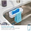 image:imageiDesign Kitchen Sink Caddy for Countertop White  Sponge Holder Drain Spout338 L x 845 W x 26 H