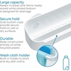 image:imageiDesign Kitchen Sink Caddy for Countertop White  Sponge Holder Drain Spout338 L x 845 W x 26 H