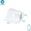 image:imageiDesign Kitchen Sink Caddy for Countertop White  Sponge Holder Drain Spout472 L x 6 W x 28 H